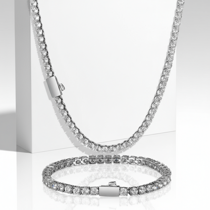 pack collier +bracelet Frosted VVS