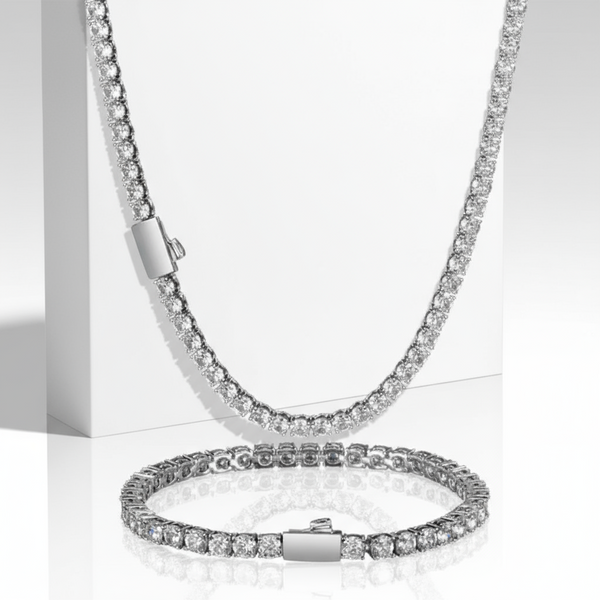 pack collier +bracelet Frosted VVS