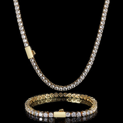 pack collier +bracelet Frosted VVS